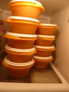10 Ounce Tupperware stor in fridge