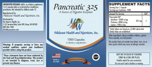 Pancreatic 325 capsules 1000