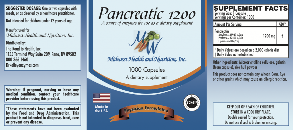Pancreatic 1200 capsules 1000