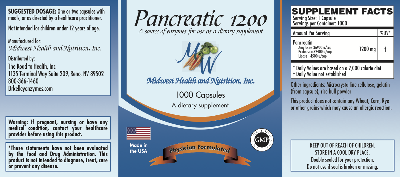 Pancreatic 1200 capsules 1000