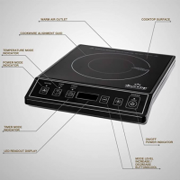 Induction Cooktop: Duxtop 1800W Portable Induction Cooktop Countertop Burner, Black 9100MC/BT-M20B