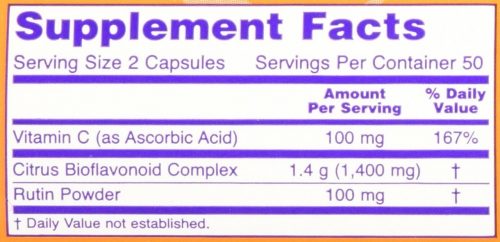 Citrus Bioflavinoids 100 Capsules NOW Brand 50 Servings Per Container - Image 2