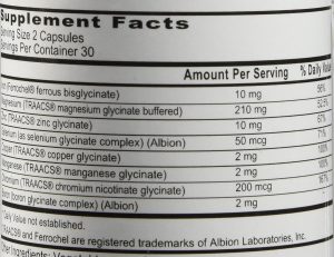 yes minerals nutrition facts